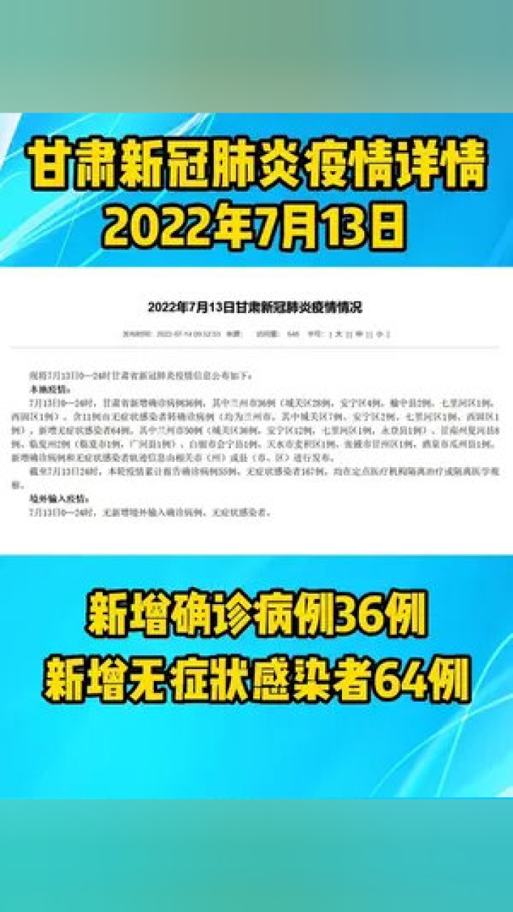 甘肅疫情最新消息今日情況，甘肅疫情最新動態更新，今日最新消息