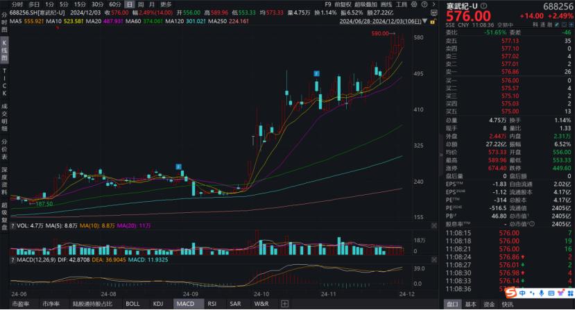 寒武紀(jì)股價(jià)暴漲原因分析，寒武紀(jì)股價(jià)暴漲的背后原因解析